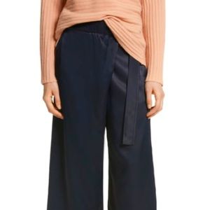 VINCE Satin Crossover Culotte Pants Medium
